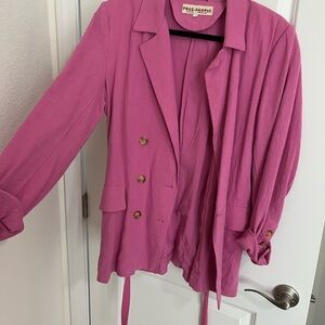 Free People Pink Women's Jacket/blazer